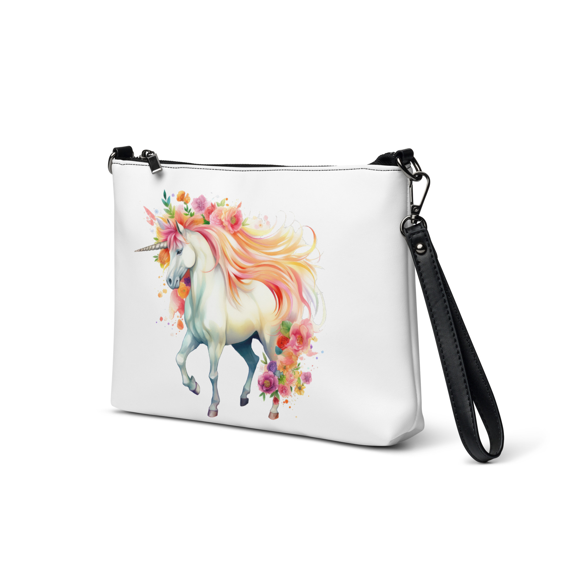prancing flower unicorn Crossbody bag - Image 4