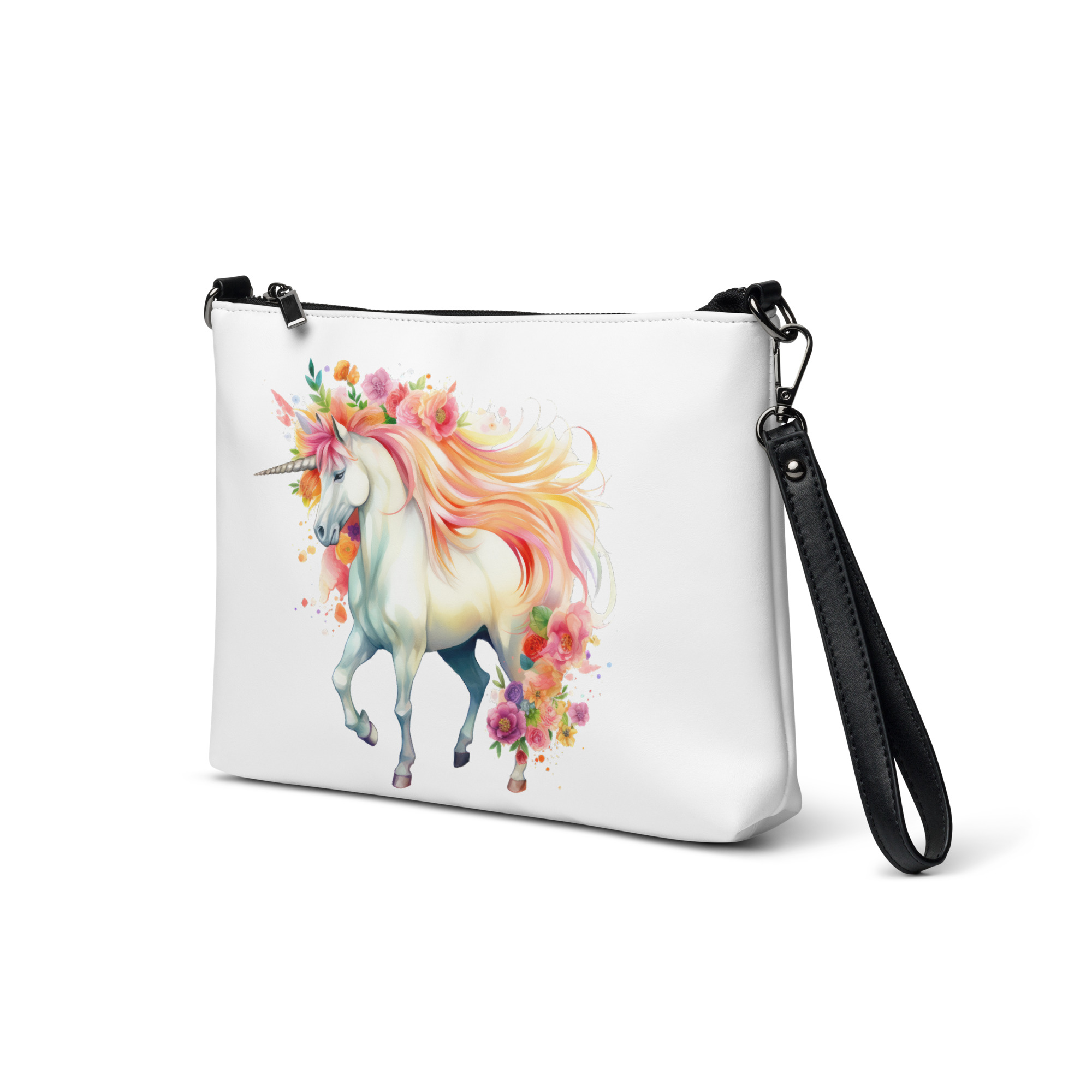 prancing flower unicorn Crossbody bag - Image 6